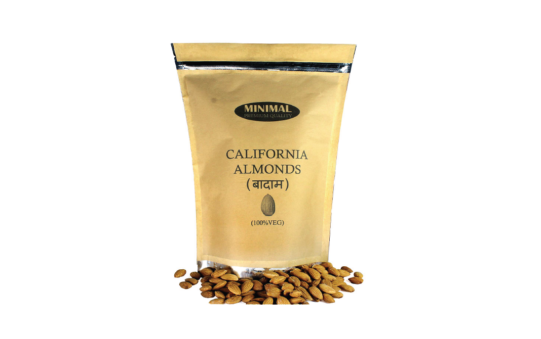 Minimal California Almonds    Pack  750 grams